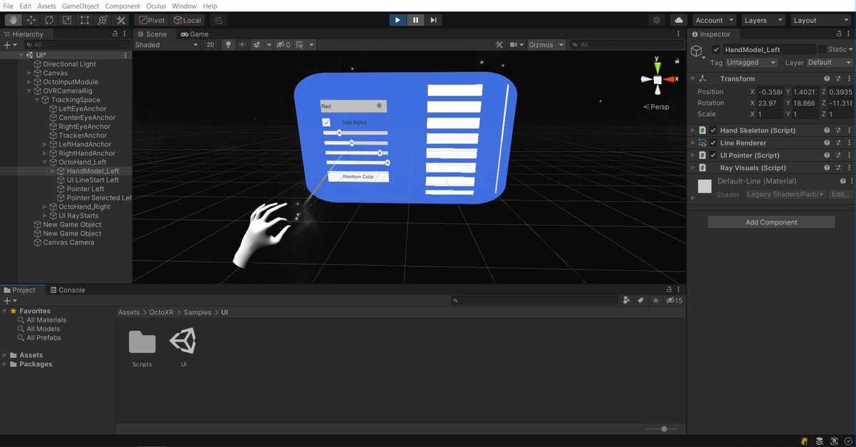 Octo CORE – VR hand interaction framework